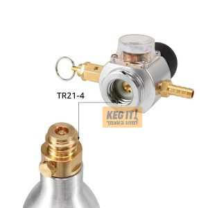 ווסת גז CO2 קומפקטי למיכל סודה כולל פורק לחץ