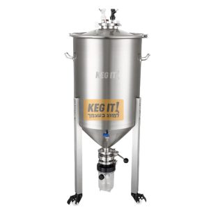 מיכל תסיסה קוני 65L עמיד בלחץ באיבזור מלא