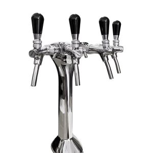 עמוד מזיגה קוברה 4 ברזים מעוצב מקצועי עם ווסת זרימה