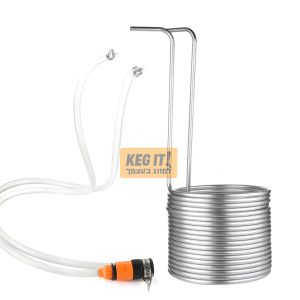 צ'ילר טבול 15מ' סליל נירוסטה לקירור כולל צינור ומחברים